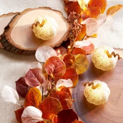 Brynn Mini LED Pumpkins, White, Set of 3