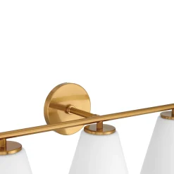 Carlisle 3 Light Vanity, Brushed Brass with Opal Glass