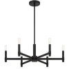 Carson 6 Light Chandelier, Matte Black