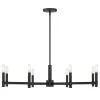 Carson 8 Light Chandelier, Matte Black