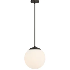 Castell 12" Globe LED Pendant, Matte Black