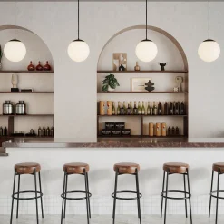 Castell 12" Globe LED Pendant, Matte Black