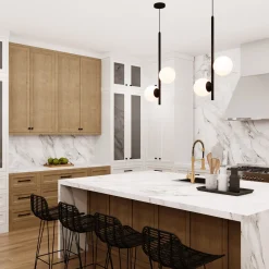 Castell 2 Globe LED Pendant, Matte Black