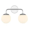 Castell 2 Globe LED Vanity Light, Chrome