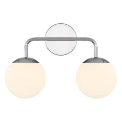 Castell 2 Globe LED Vanity Light, Chrome