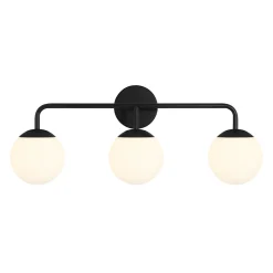 Castell 3 Globe LED Vanity, Matte Black