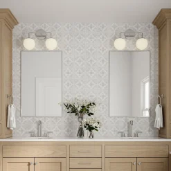 Castell 2 Globe LED Vanity Light, Chrome