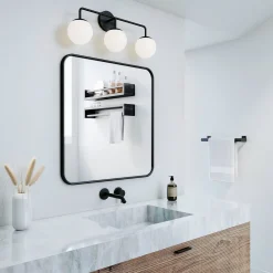 Castell 3 Globe LED Vanity, Matte Black