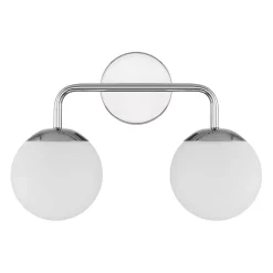Castell 2 Globe LED Vanity Light, Chrome