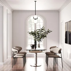 Castell 6 Globe Linear LED Pendant, Matte Black