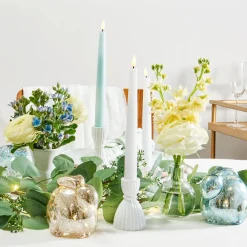 Cecilia Small Candle Holders Opal White, Set of 2