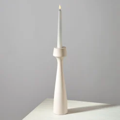 Clara Taper Candle Holder, Large, Vanilla