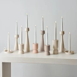 Clara Taper Candle Holder, Large, Vanilla