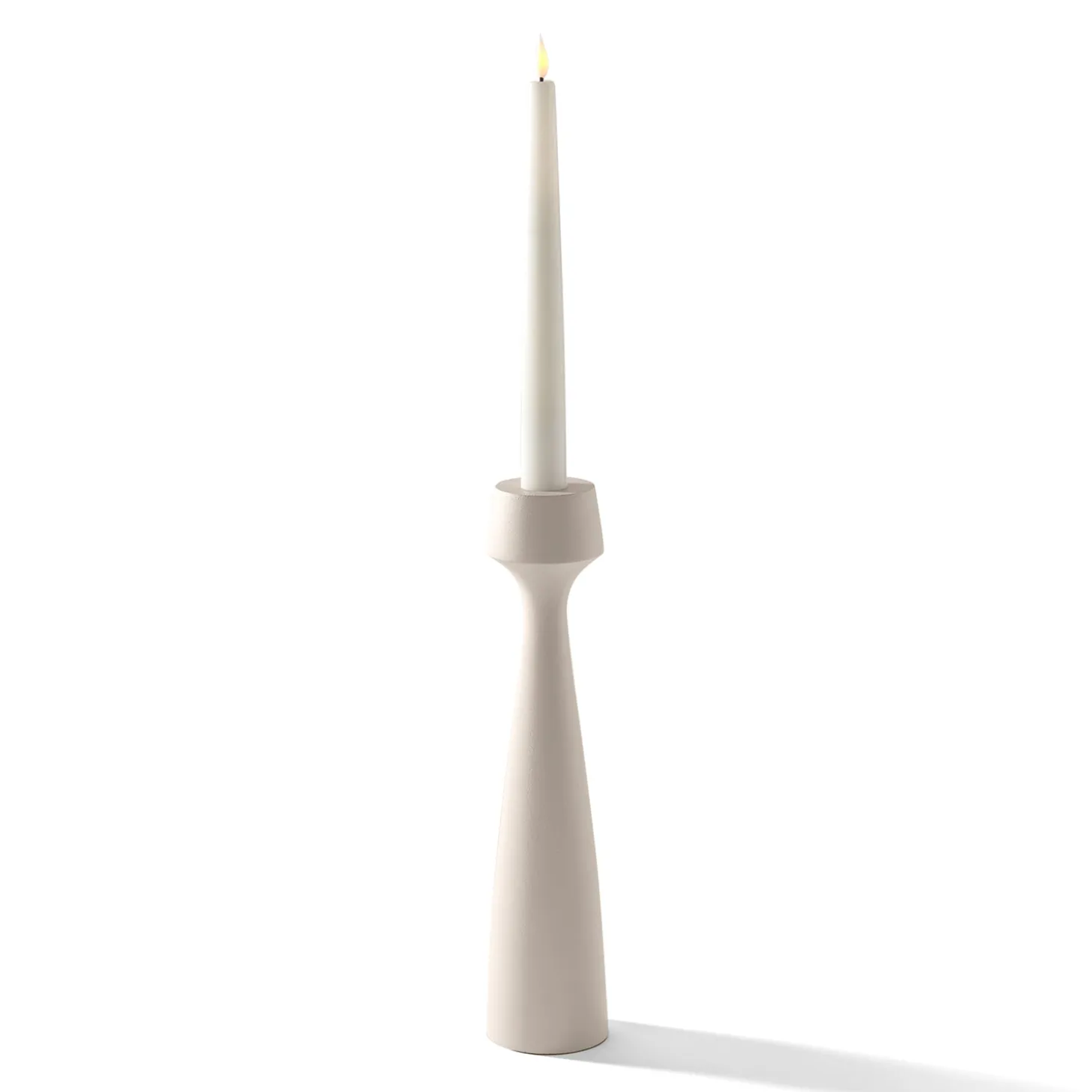 Clara Taper Candle Holder, Large, Vanilla