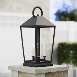 Cole Outdoor Pier Mount Light, Black