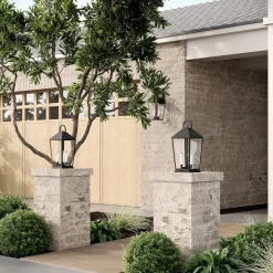 Cole Outdoor Pier Mount Light, Black