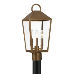 Cole Outdoor Post Light, Burnished Brass