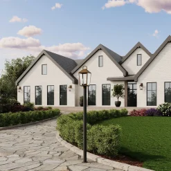 Cole Outdoor Post Light, Burnished Brass