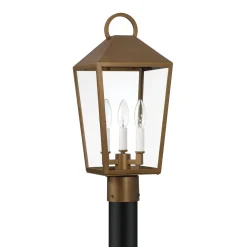 Cole Outdoor Post Light, Burnished Brass