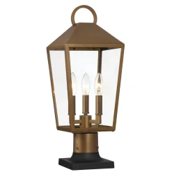 Cole Outdoor Post Light, Burnished Brass