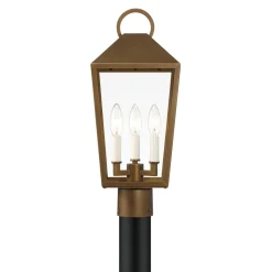 Cole Outdoor Post Light, Burnished Brass