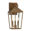 Cole Outdoor Wall Light, Medium 17" Burnished Brass