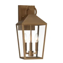Cole Outdoor Wall Light, Medium 17" Burnished Brass