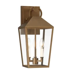Cole Outdoor Wall Light, Medium 17" Burnished Brass