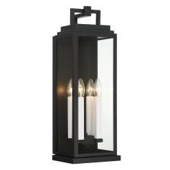 Easton Outdoor Wall Light, Large 22" Black