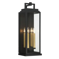 Easton Outdoor Wall Light, Large 22" Black