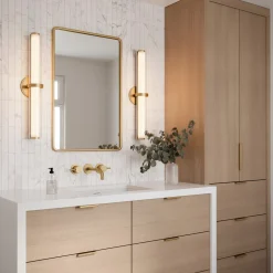 Ellie LED Vanity Light, Aged Brass