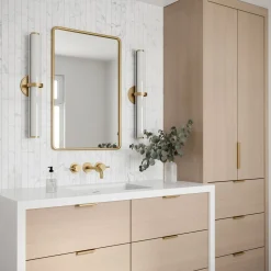 Ellie LED Vanity Light, Aged Brass