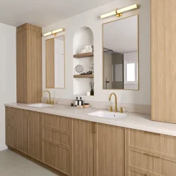 Ellie LED Vanity Light, Aged Brass