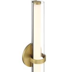 Ellie LED Vanity Light, Aged Brass