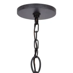 Emmett Outdoor Hanging Light, Black Charcoal and Opal Glass