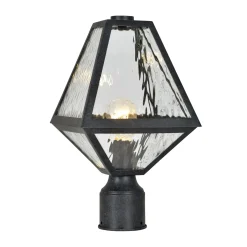 Emmett Outdoor Post Light, Black Charcoal