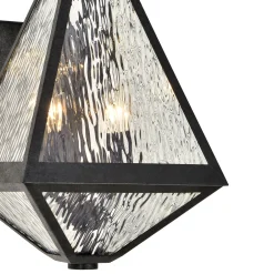 Emmett Outdoor Wall Light, Medium 17" Black Charcoal