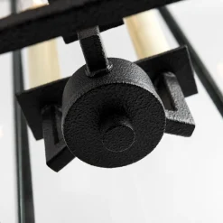 Everett Outdoor Hanging Light, Forged Iron Black