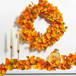 Fall Aspen Wreath with 80 LEDs