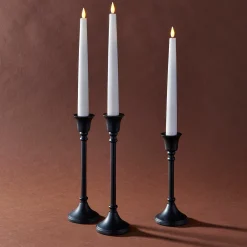 Finley Black Taper Candle Holder, Small