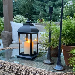 Hazel Lantern with Flameless Candle