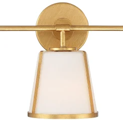 Hoyt 3 Light Vanity, Antique Gold with Opal Glass
