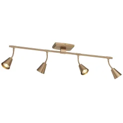 Hudson 32" 4-Light LED Fixed Track Light, Brushed Brass