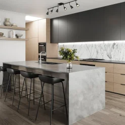 Hudson 44" 6-Light LED Fixed Track Light, Matte Black