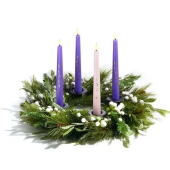 Infinity Wick Advent 9" Taper Candles with Words, Set of 4