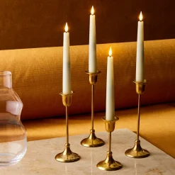 Infinity Wick Ivory 7" Taper Candles, Set of 4