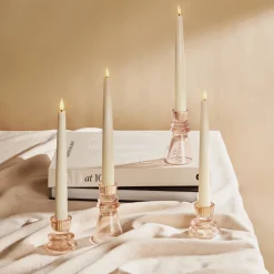 Infinity Wick Ivory 9" Taper Candles, Set of 4