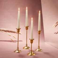 Infinity Wick Ivory 7" Taper Candles, Set of 4