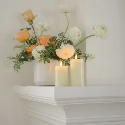 Infinity Wick Ivory Votive Candles, Set of 4