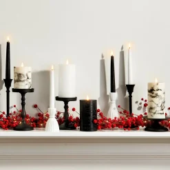 Infinity Wick Marble Pillar Candles, 3" Multipack, Set of 3